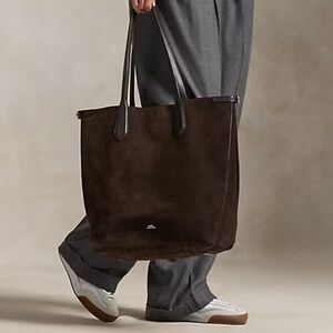 Ralph Lauren Bellport Suede Leather Tote